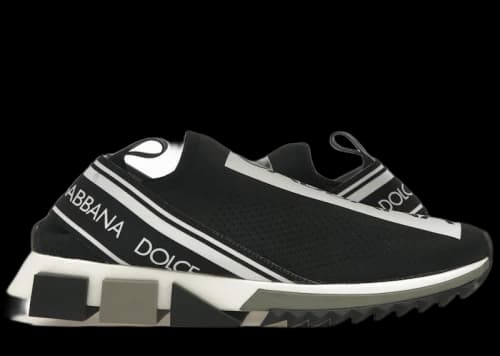 Dolce & Gabbana Sorrento Logo Slip On Black Grey White