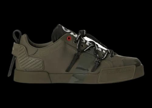 Dolce & Gabbana Portofino Strapped Khaki Camo Black White