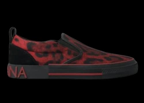 Dolce & Gabbana 2.Zero Slip-On Red Black Leopard