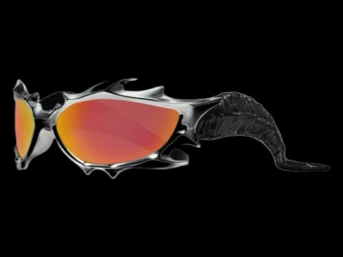 Gentle Monster x Tekken 8 Inferno CS1 Sunglasses Silver Red