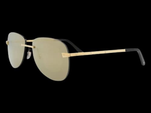 Cartier Aviator Sunglasses Gold Gold Grey (CT0035RS-30008013-001)