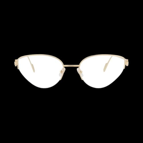 Cartier Cat Eye-Frame Metal Optical Frames Gold Gold Transparent (CT0157O-30003067-002)
