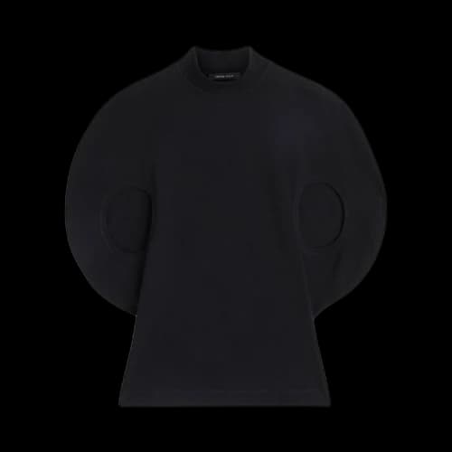 Phoebe Philo Circular Jersey Top 'Black'