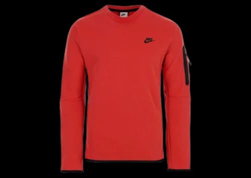 Nike Sportswear Tech Fleece Crewneck Sweatshirt Red