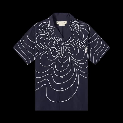 Marni Short-Sleeve Shirt 'Blue/Black'