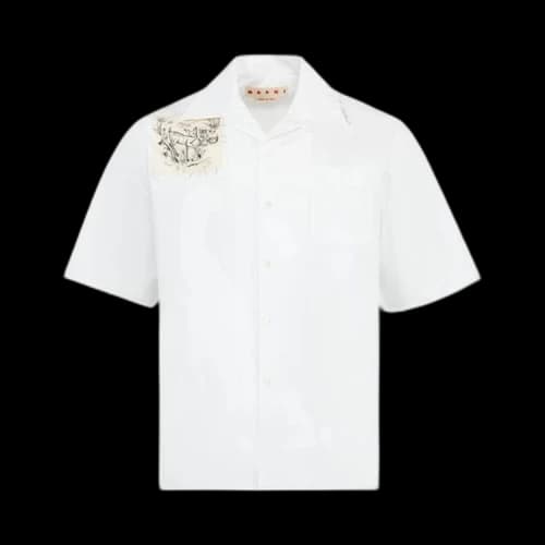 Marni Patch Detail Shirt 'Black/White'