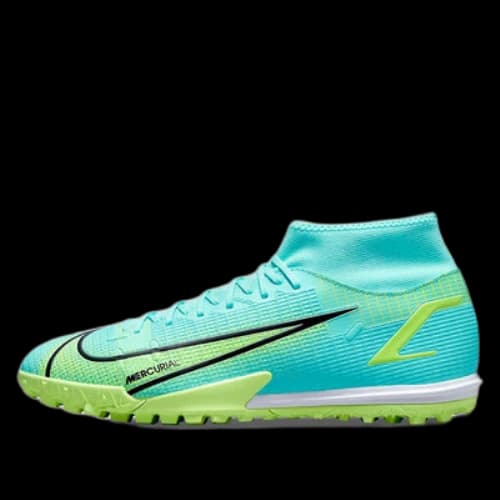 Nike Mercurial Superfly 8 Academy TF Turf Soccer Shoes 'Blue Neon Green'