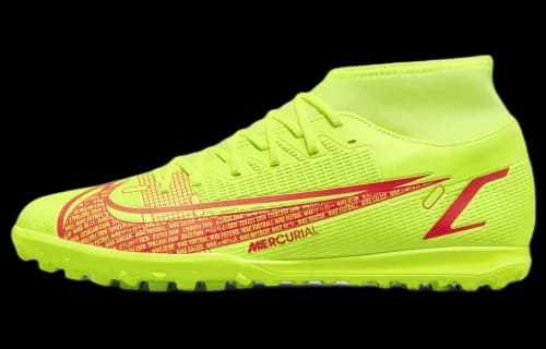Nike Mercurial Superfly 8 Club TF Turf Soccer Shoes Yellow