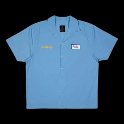 Air Jordan x Union LA Embroidered Logo Short Sleeve Shirt US Sizing 'Blue'