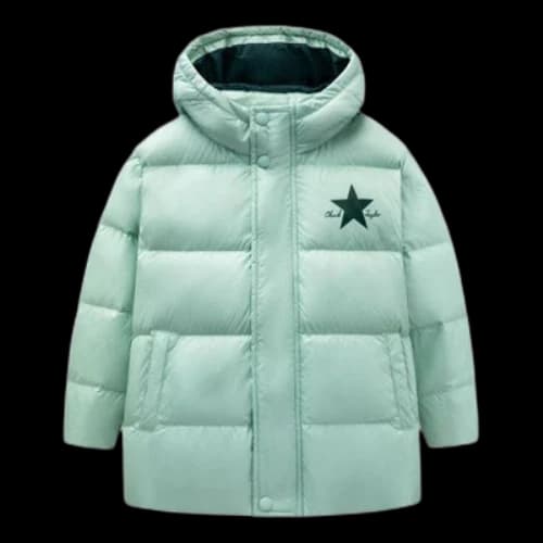 (GS) Converse Logo Printed Down Jacket 'Green Black'
