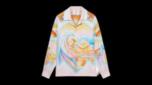 Casablanca Psychedelic Nirvana Long Sleeve Silk Shirt Multi