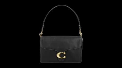 Coach Tabby Chain Leather Shoulder Bag Black