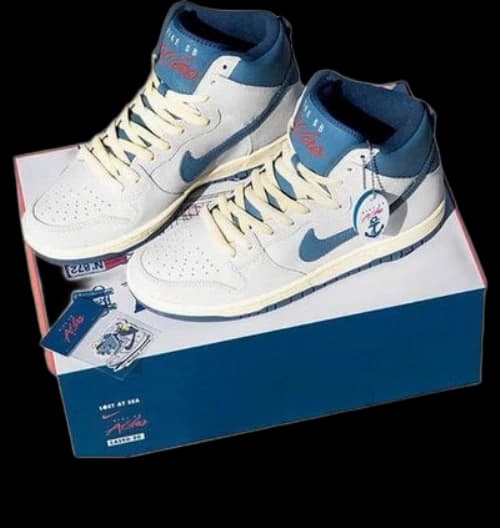 Nike x Atlas SB Dunk High Lost at Sea 'White Blue'