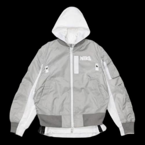 Nike x sacai Double Layer Sports Hooded Jacket Asia Sizing 'Grey'