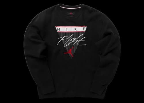 Jordan Flight Crewneck Graphic Hoodie Black