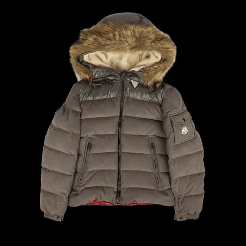 Moncler Corduroy Rivas Guibbotto Down Jacket 'Grey'