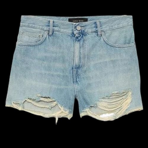 PURPLE BRAND Cut Off Shorts 'Light Indigo'