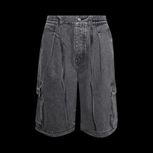 Nahmias Washed Pleated Cargo Shorts 'Grey Wash'