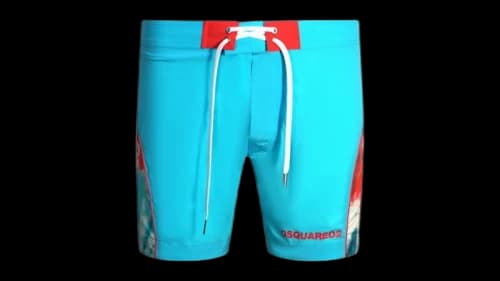 Dsquared2 Tie Dye Design Swim Shorts Blue