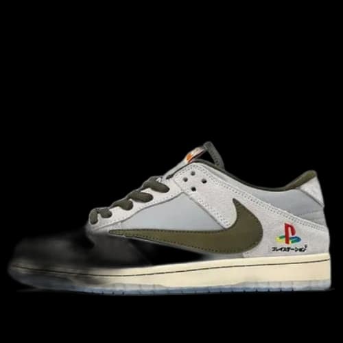 Nike x Travis Scott x PlayStation Dunk Low 'Grey White'