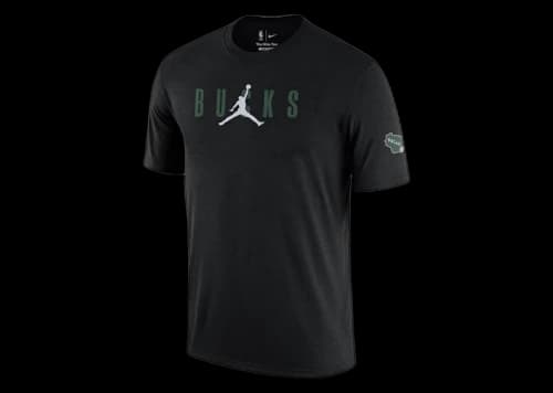 Jordan NBA Milwaukee Bucks Courtside T-shirt Black