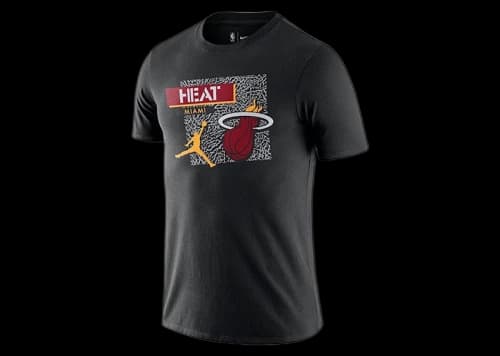 Jordan NBA Miami Heat Logo T-shirt Black