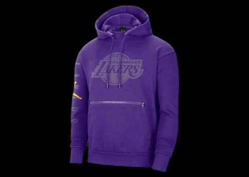 Jordan NBA Los Angeles Lakers Courtside Fleece Pullover Hoodie Purple