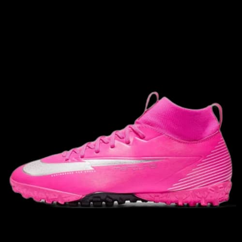 (GS) Nike JR Mercurial Superfly 7 ACADEMY KM TF Artificial-Turf Soccer Shoe 'Pinkred White Black'