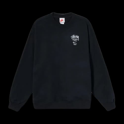 Nike x Stussy NRG ZR Crew Fleece 'Black'