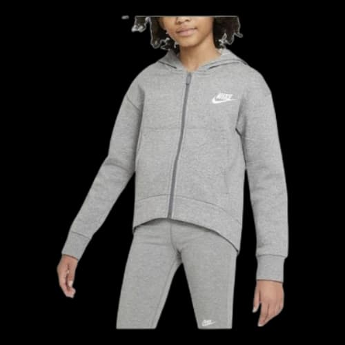 (GS) Nike Sportswear Club Fleece Full-Zip Hoodie 'Carbon Heather'