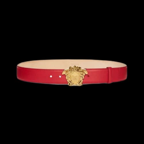 Versace Palazzo Belt With Medusa Buckle 'Red'