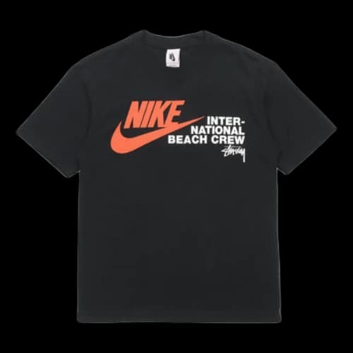 Stussy x Nike Crossover Alphabet Logo Sports Short Sleeve Unisex Black
