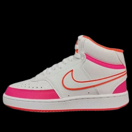 Nike Court Vision Mid Shoes For White/Pink (Women's)