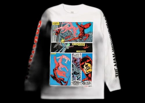 BAIT x Daredevil Comic Long Sleeve Tee White