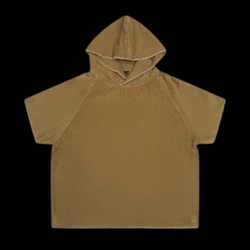 drew house corduroy ss hoodie red brown