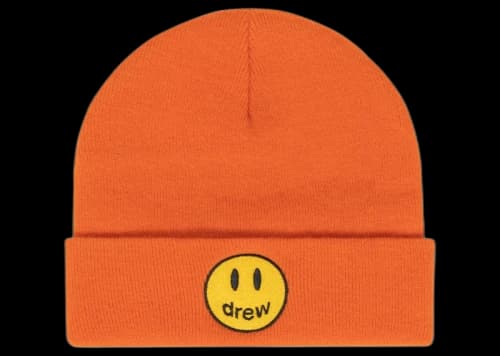 drew house mascot rib beanie orange