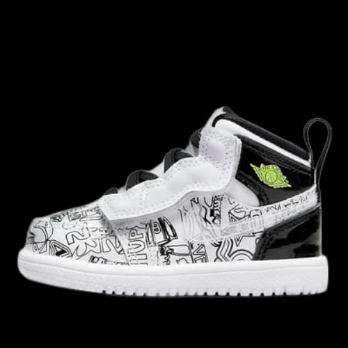 (TD) Air Jordan 1 Mid Alt SE 'White Black Graffiti'