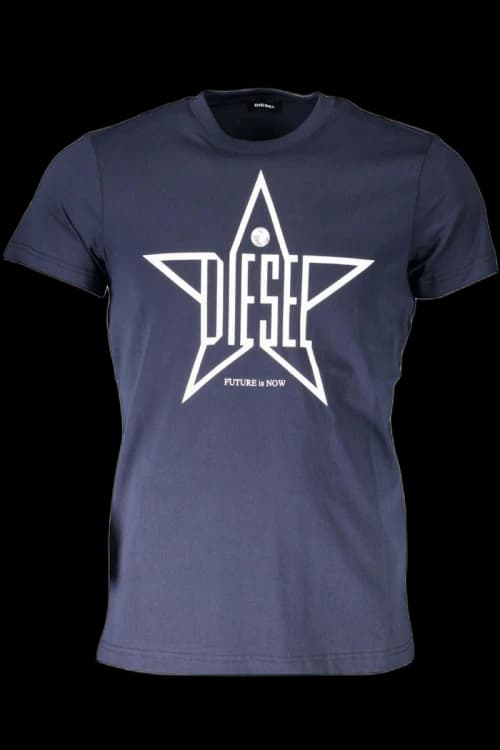 Diesel Cotton Men's T-Shirt Blue - DI2457191