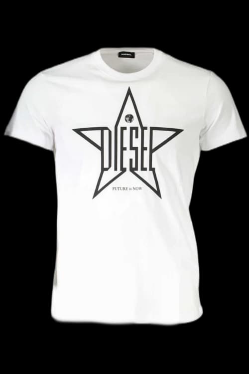 Diesel Cotton Men's T-Shirt White - DI2459737
