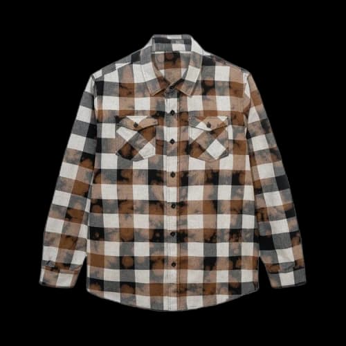 Anti Social Social Club Dialtone Tie Dye Flannel 'Black'