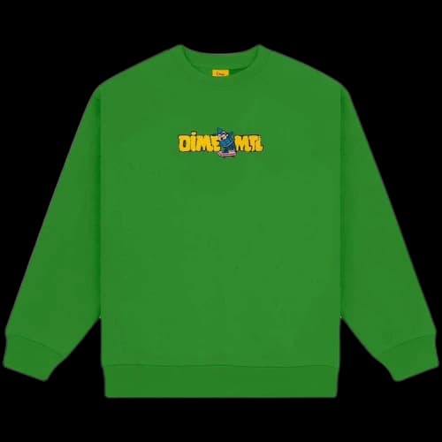 Dime Crayon Chenille Crewneck 'Green'