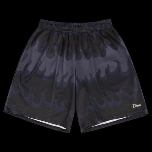 Dime Space Flame Mesh Shorts 'Black'