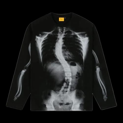 Dime Wave Bones Terry Long-Sleeve Shirt 'Black'