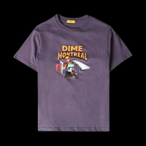 Dime Lara T-Shirt 'Dark Purple'