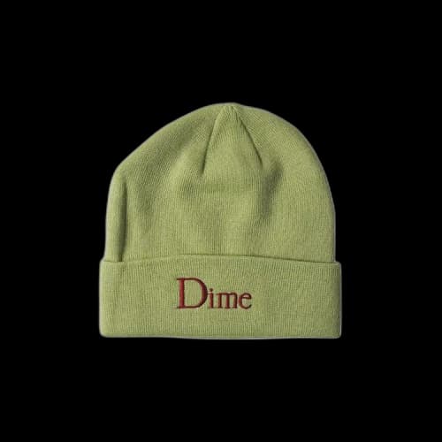 Dime Classic Wool Fold Beanie 'Lime'