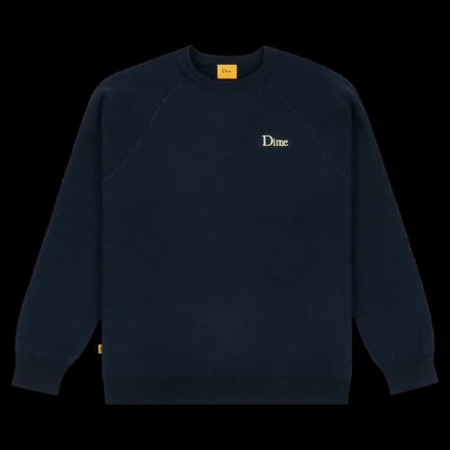 DIME Wave Cable Knit Sweater Navy