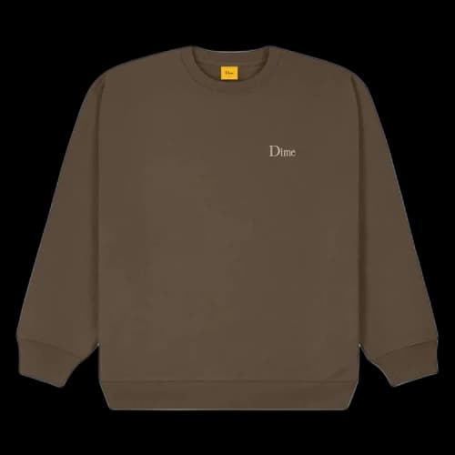 Dime Classic Small Logo Crewneck 'Walnut'