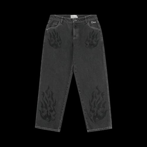 Dime Flamepuzz Relaxed Denim Pants 'Black Washed'