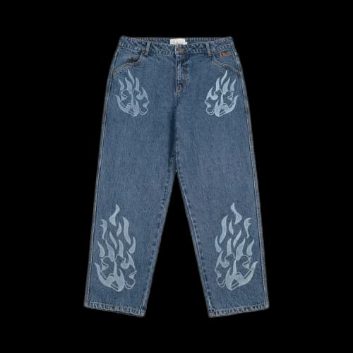 Dime Flamepuzz Relaxed Denim Pants 'Indigo'