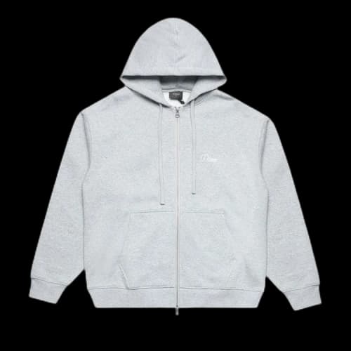 Dime Cursive Small Logo Zip Hoodie 'Grey'